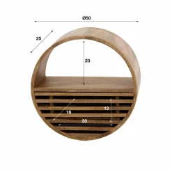 WoonStijl Wandschap tweak Ø50 met lade