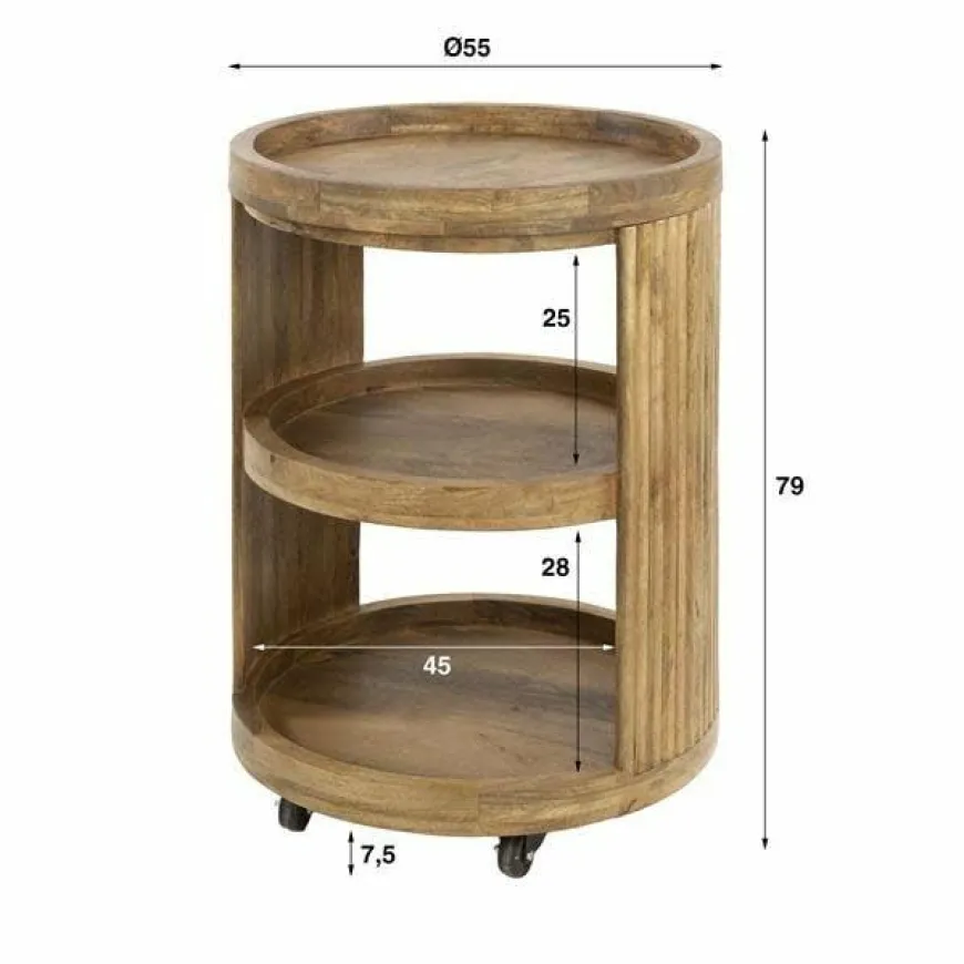 WoonStijl Wijntrolley Wave