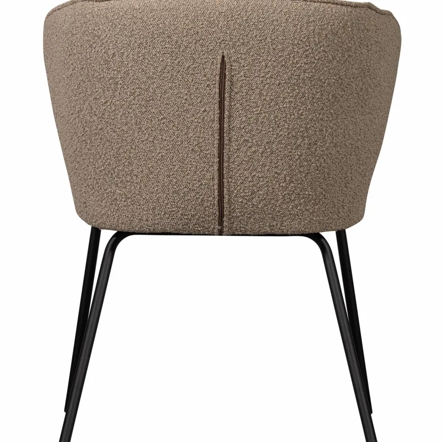 Woood Admit eetkamerstoel bouclé beige