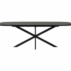 Woood Arros eettafel uitschuifbaar 180-220x90cm mdf zwart