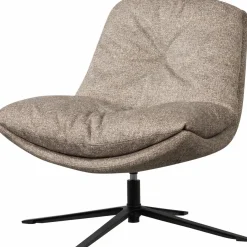 Woood Arve draaifauteuil bedrukte stof naturel melange