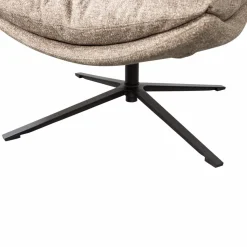 Woood Arve draaifauteuil bedrukte stof naturel melange