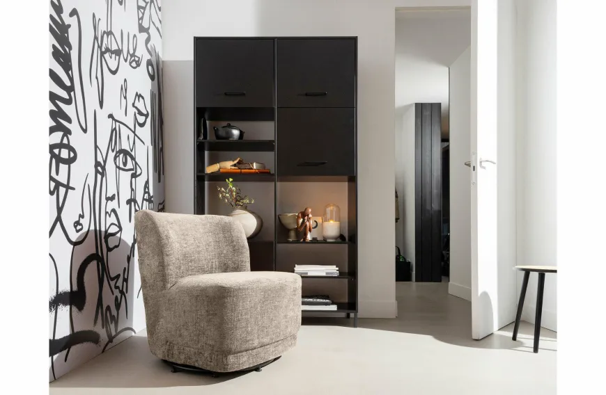 Woood Atty Draaifauteuil Zand