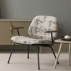 Woood Aure fauteuil chenille beige/zwart