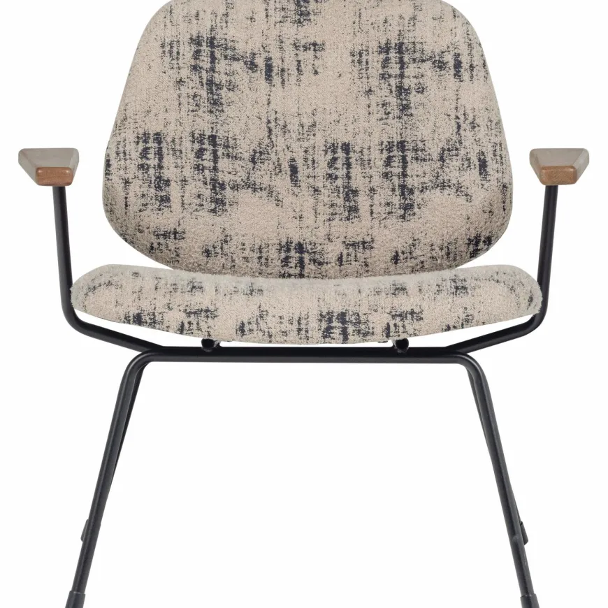 Woood Aure fauteuil chenille beige/zwart