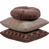 Woood Aziz kussens velvet bruin/naturel - set van 3