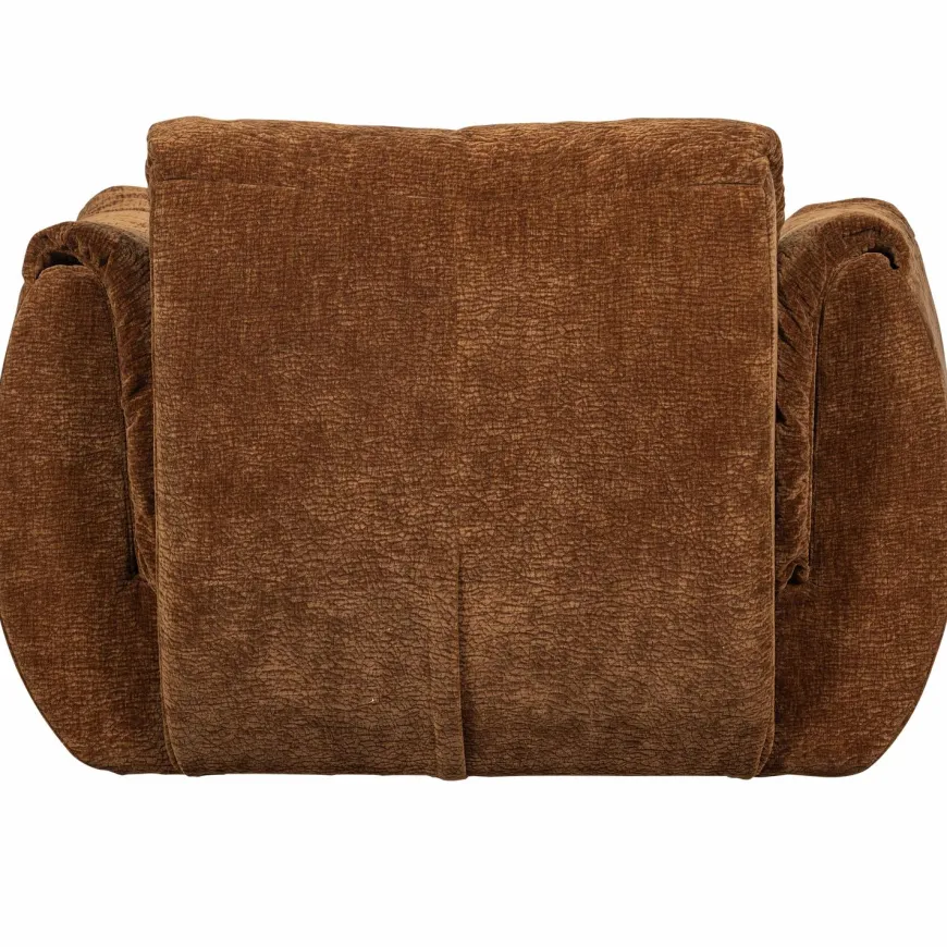 Woood Baggy draaifauteuil 3d chenille middenbruin