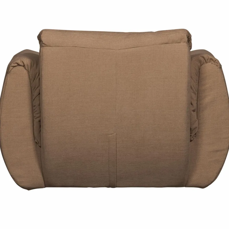 Woood Baggy draaifauteuil geweven chenille bruin
