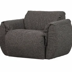 Woood Baggy draaifauteuil geweven stof warmgrijs melange