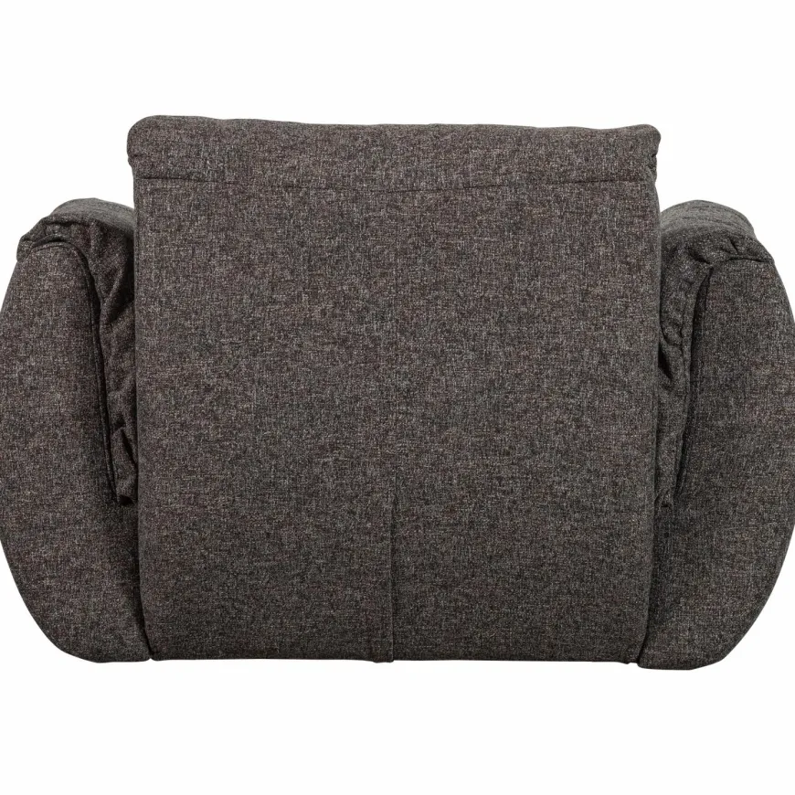 Woood Baggy draaifauteuil geweven stof warmgrijs melange