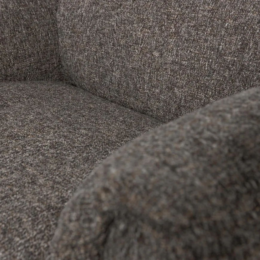 Woood Baggy draaifauteuil geweven stof warmgrijs melange