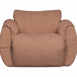 Woood Baggy draaifauteuil geweven chenille oudroze