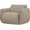 Woood Baggy draaifauteuil geweven stof bruin melange