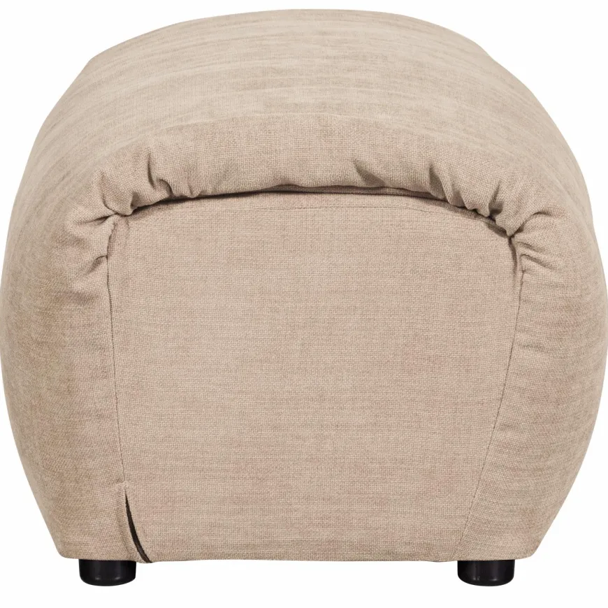 Woood Baggy hocker geweven chenille zand