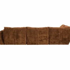 Woood Baggy hoekbank links 3d chenille middenbruin