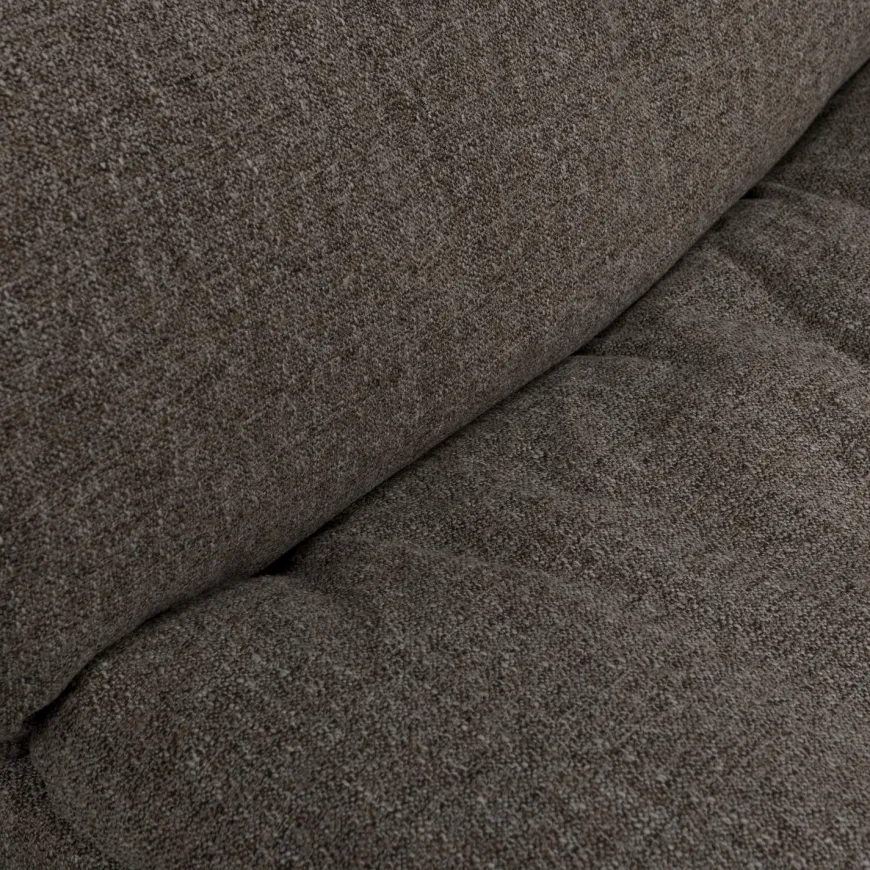 Woood Baggy hoekbank links geweven stof warmgrijs melange