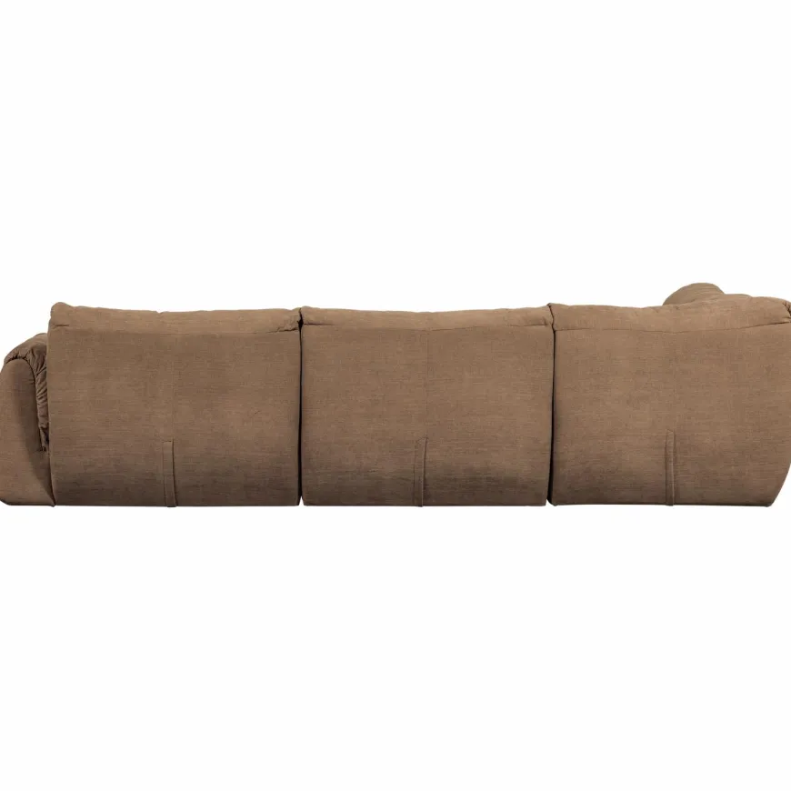 Woood Baggy hoekbank links geweven chenille bruin