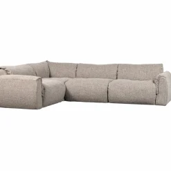 Woood Baggy hoekbank links geweven stof naturel melange