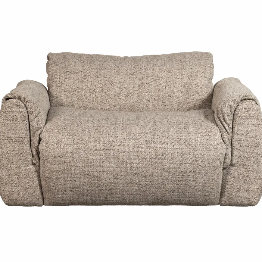Woood Baggy loveseat geweven stof bruin melange