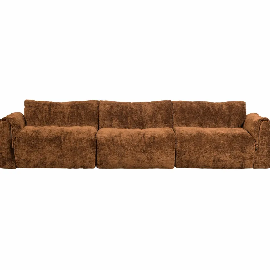 Woood Baggy 3-zits bank 3d chenille middenbruin