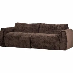 Woood Baggy 2-zits bank 3d chenille donkerbruin