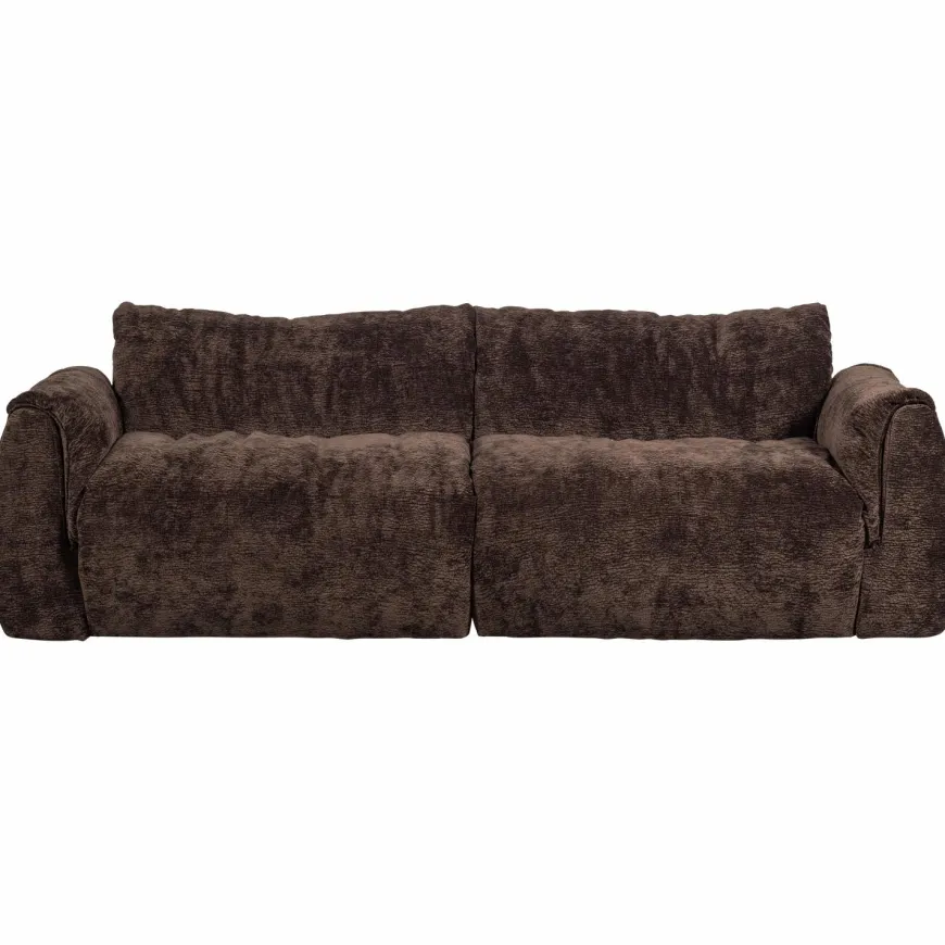 Woood Baggy 2-zits bank 3d chenille donkerbruin