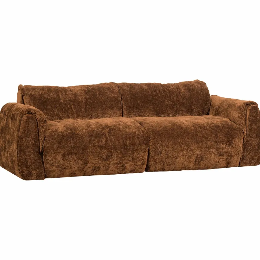 Woood Baggy 2-zits bank 3d chenille middenbruin