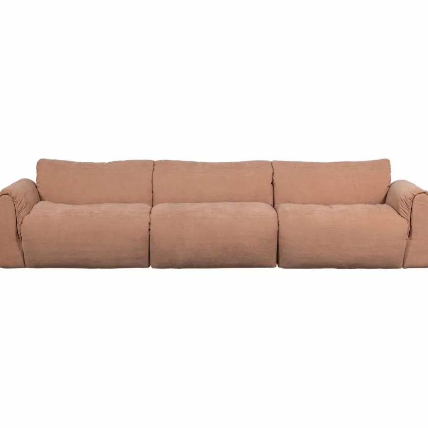 Woood Baggy 3-zits bank geweven chenille oud roze
