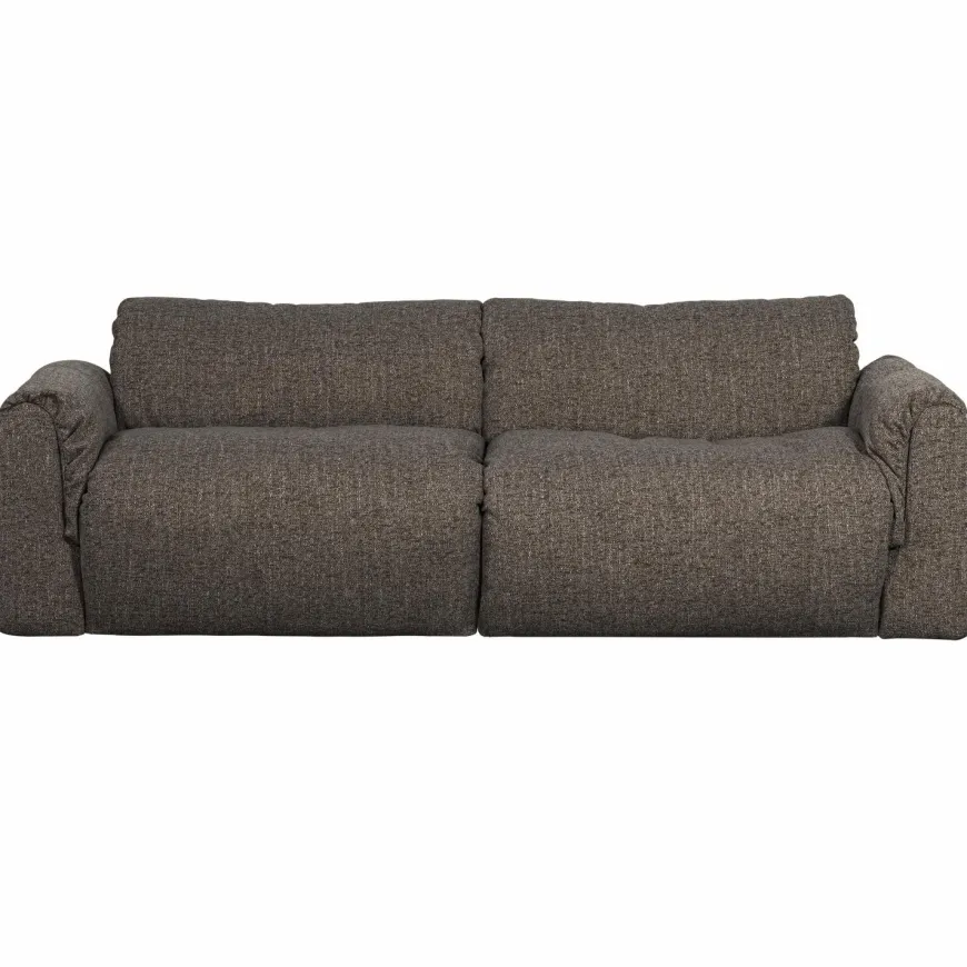 Woood Baggy 2-zits bank geweven stof warmgrijs melange
