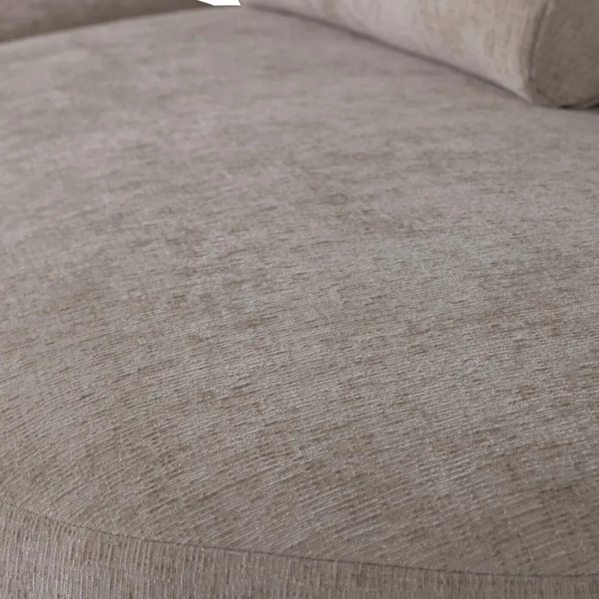 Woood Batavier half ronde bank 4-zits velvet melange zand