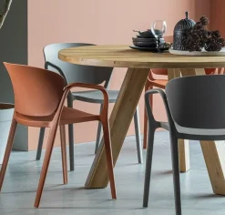 Woood Bent Eetkamerstoel Kunststof Taupe