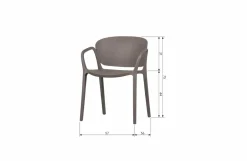 Woood Bent Eetkamerstoel Kunststof Taupe