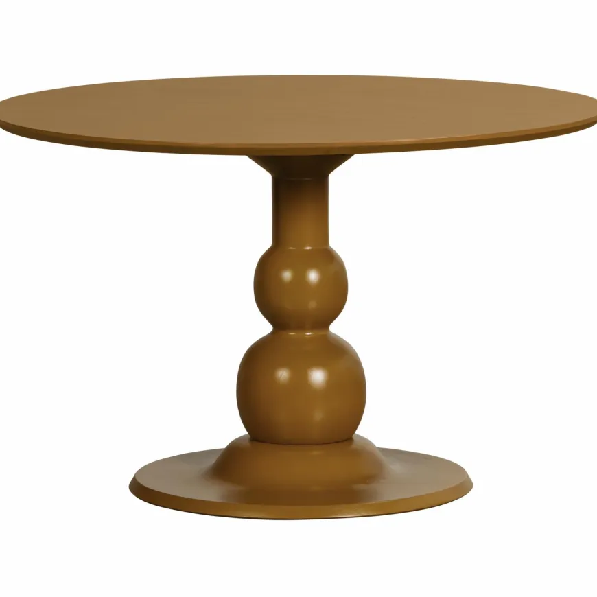 Woood Blanco eettafel o120cm mango hout honinggeel