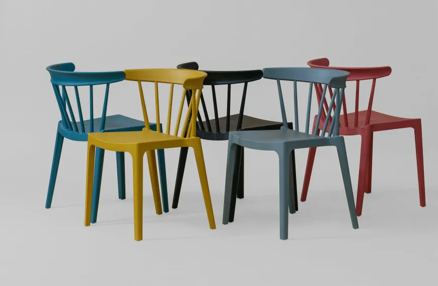 Woood Bliss Spijlenstoel Kunststof Jadegroen