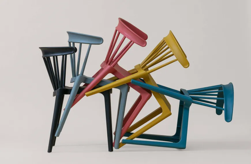 Woood Bliss Spijlenstoel Kunststof Zwart