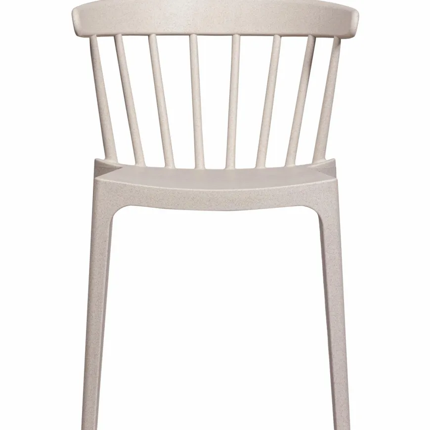 Woood Bliss tuinstoel met spijlen wheat fiber off white melange