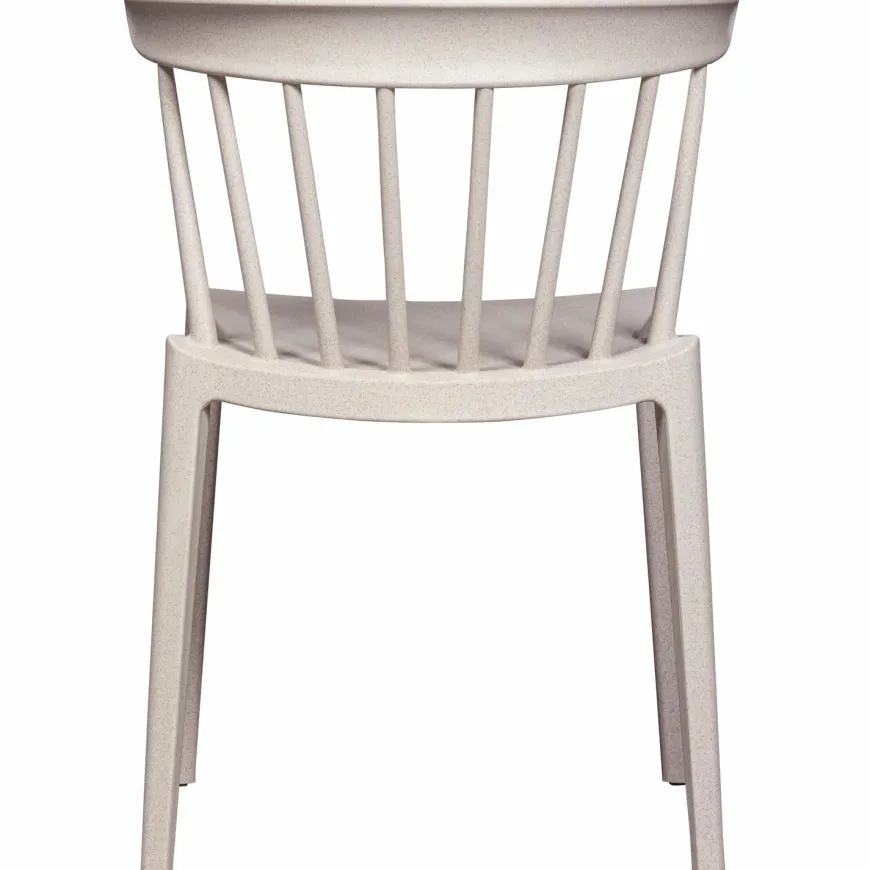 Woood Bliss tuinstoel met spijlen wheat fiber off white melange