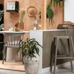 Woood Bliss tuinstoel met spijlen kunststof taupe