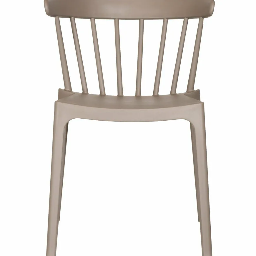 Woood Bliss tuinstoel met spijlen kunststof taupe