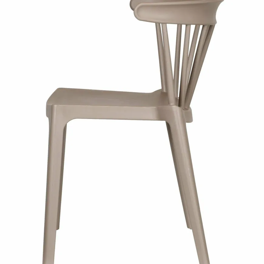 Woood Bliss tuinstoel met spijlen kunststof taupe