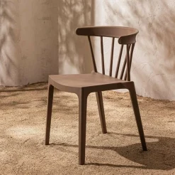 Woood Bliss tuinstoel met spijlen coffee fiber bruin melange