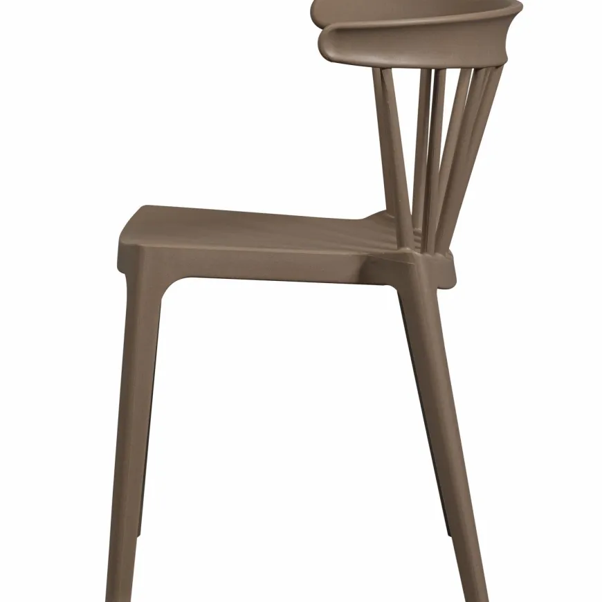 Woood Bliss tuinstoel met spijlen coffee fiber bruin melange