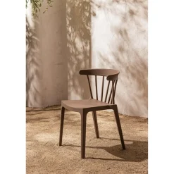Woood Bliss tuinstoel met spijlen coffee fiber bruin melange