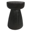 Woood Borre Kruk Hout Zwart 40xØ28cm