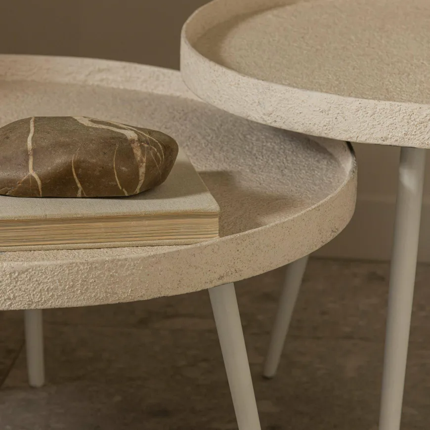 Woood Bounds bijzettafel xl hout/metaal naturel 40xø76