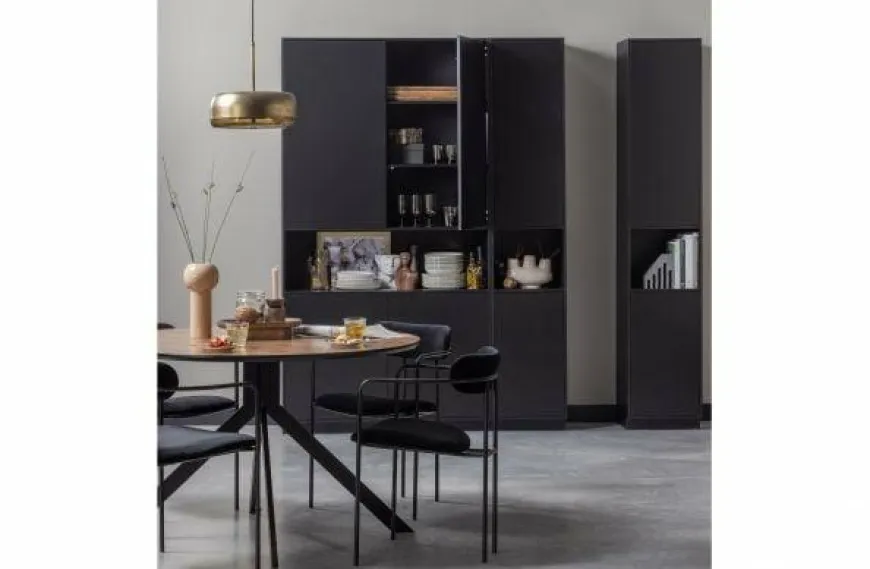 Woood Bruno Eettafel Rond Mdf Walnoot Ø120cm
