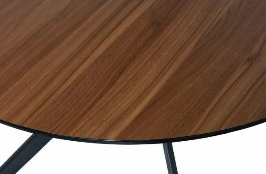 Woood Bruno Eettafel Rond Mdf Walnoot Ø120cm