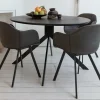 Woood Bruno Eettafel Rond Mdf Zwart Ø120cm
