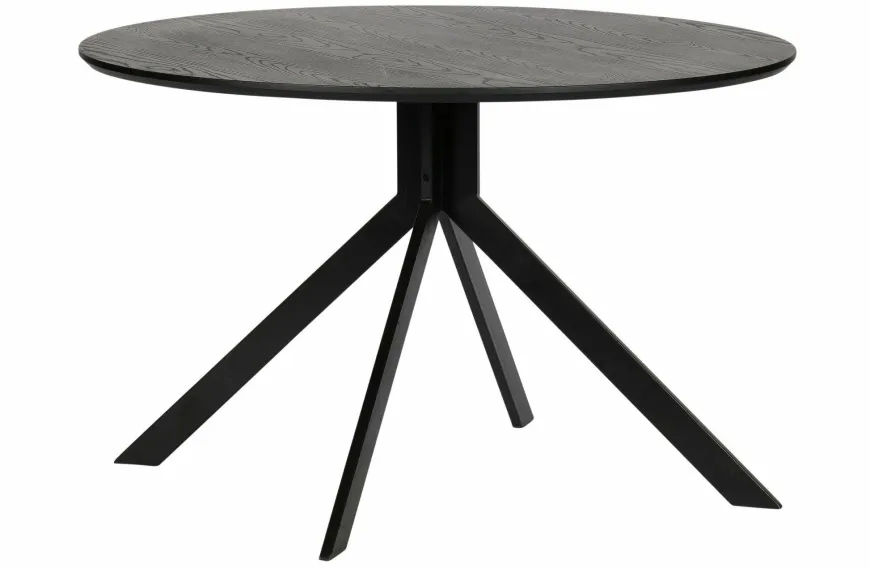 Woood Bruno Eettafel Rond Mdf Zwart Ø120cm