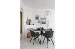 Woood Bruno Eettafel Rond Mdf Zwart Ø120cm
